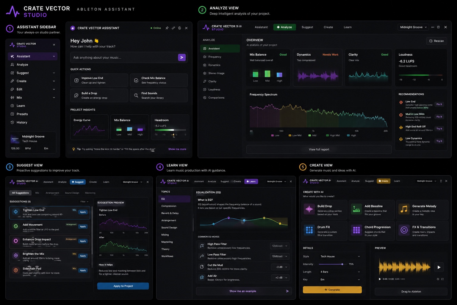 CrateVector Studio product interface concept